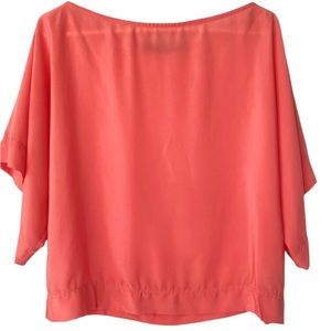 BOGO SALE Zara Basic Peach short sleeve crop top size small